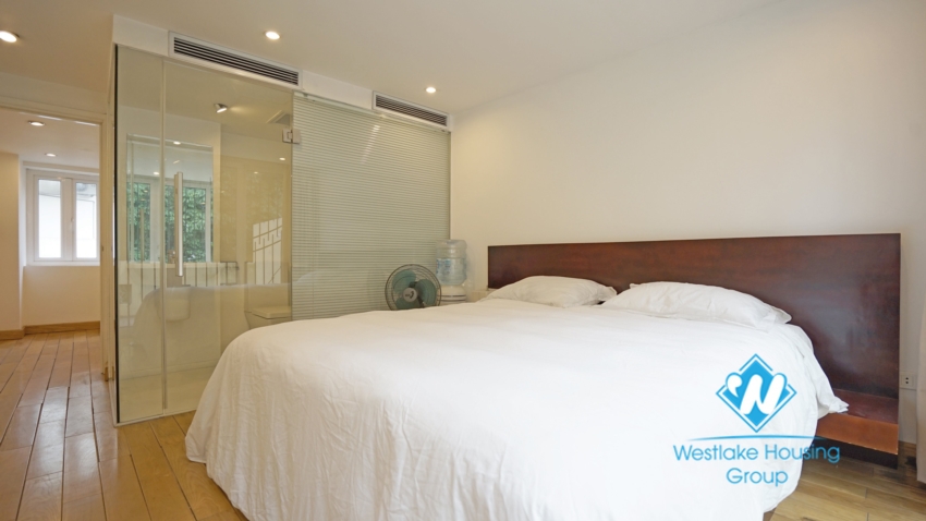 Two bedroom duplex apartment for rent with Hoan Kiem lake view